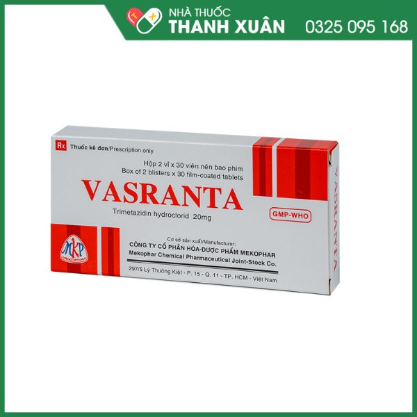 Vasranta trị triệu chứng đau thắt ngực